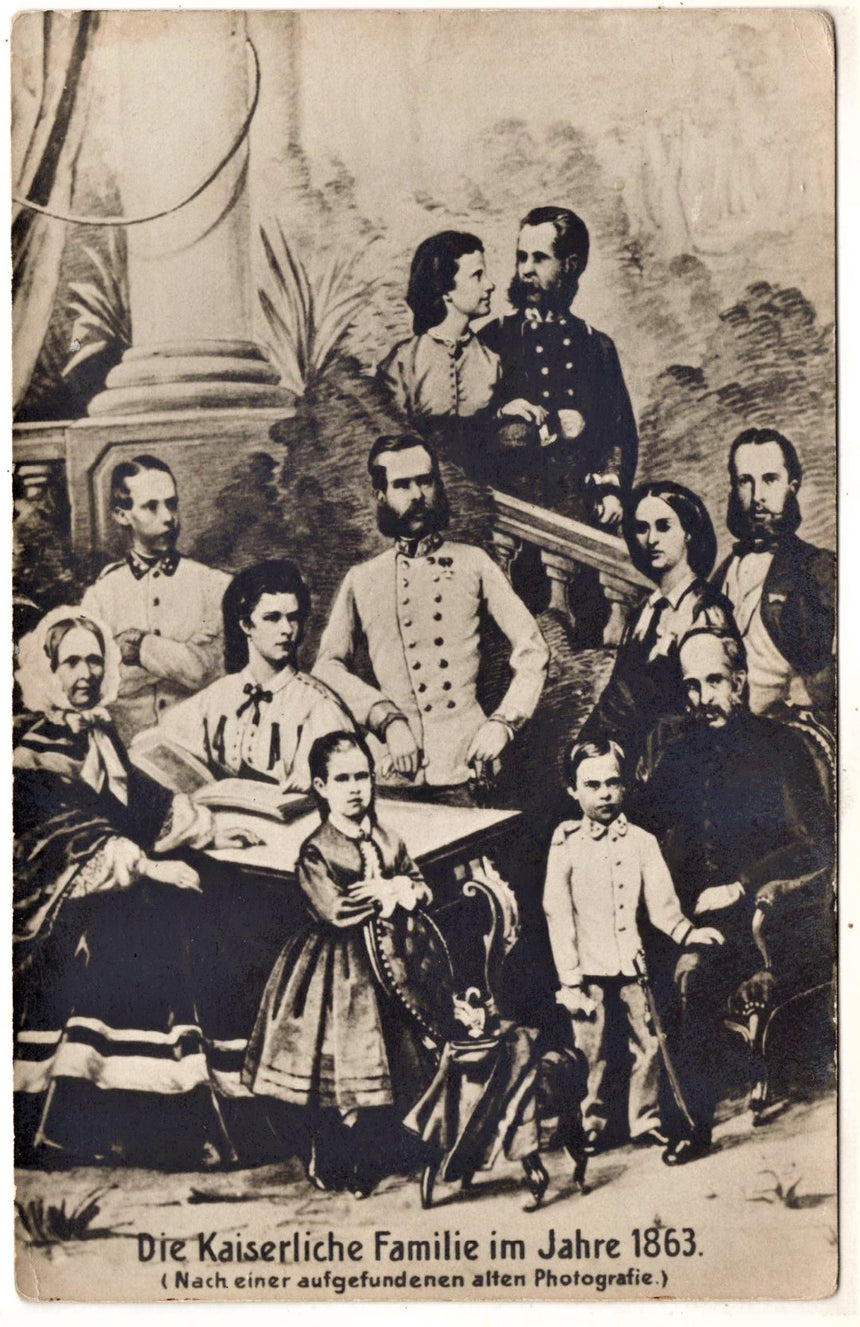 Cartolina antica Famiglia imperale 1863