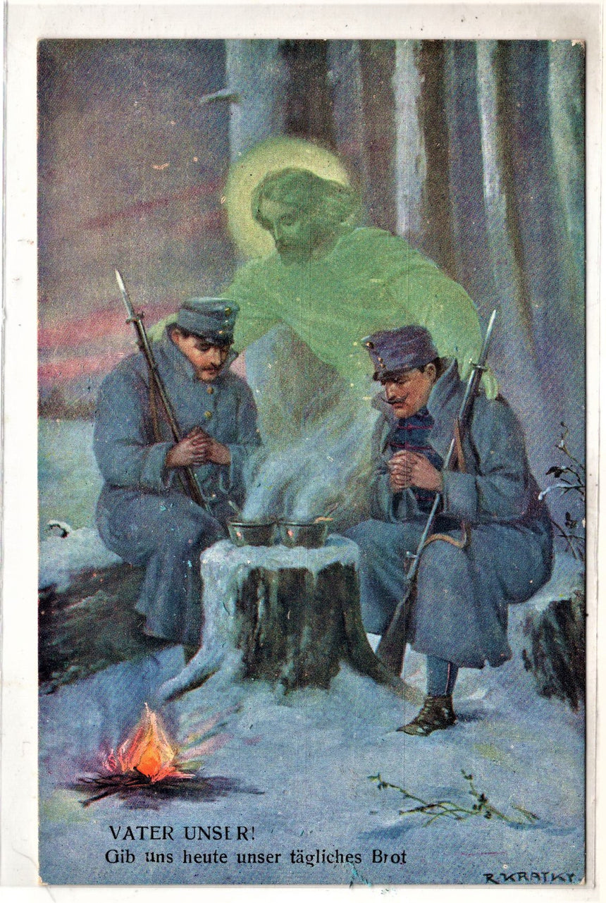 Cartolina antica Cartolina militare Prima Guerra - Padre Nostro
