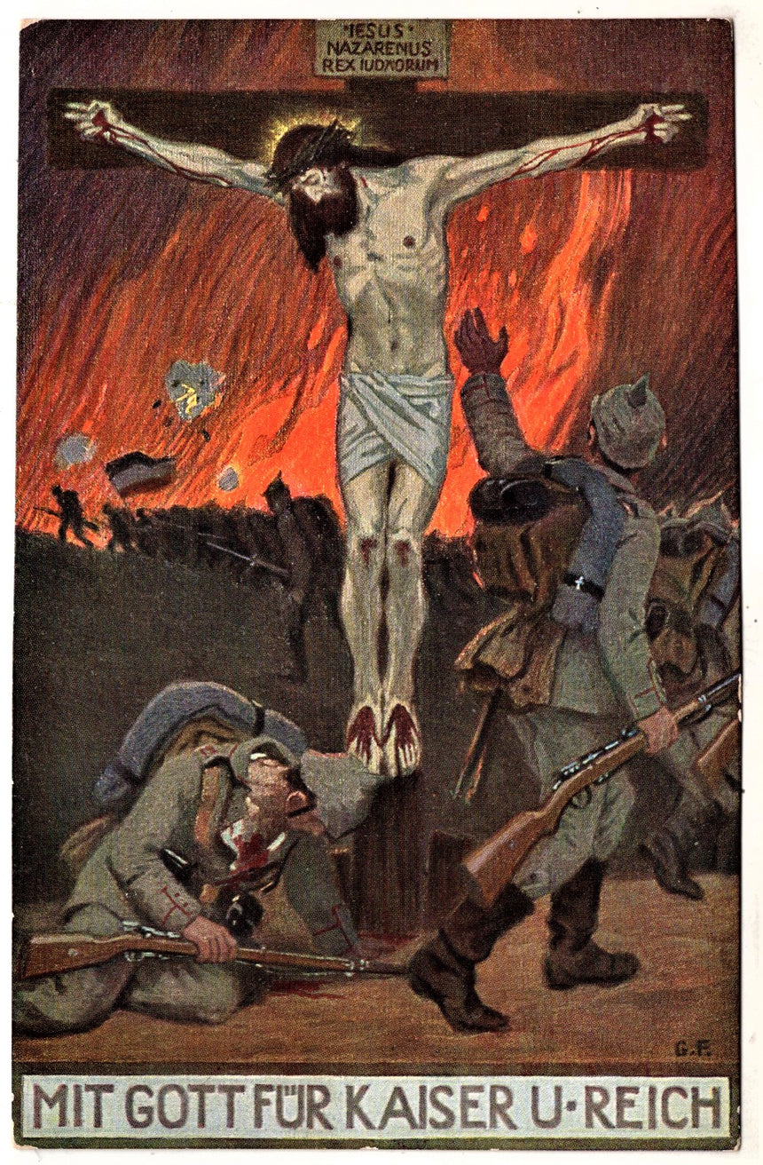 Cartolina antica Cartolina propaganda Sudtirol - Mit Gott fur Keiser und Reich
