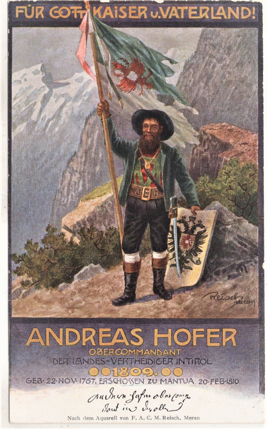 Cartolina antica Cartolina politica Sudtirol Andreas Hofer