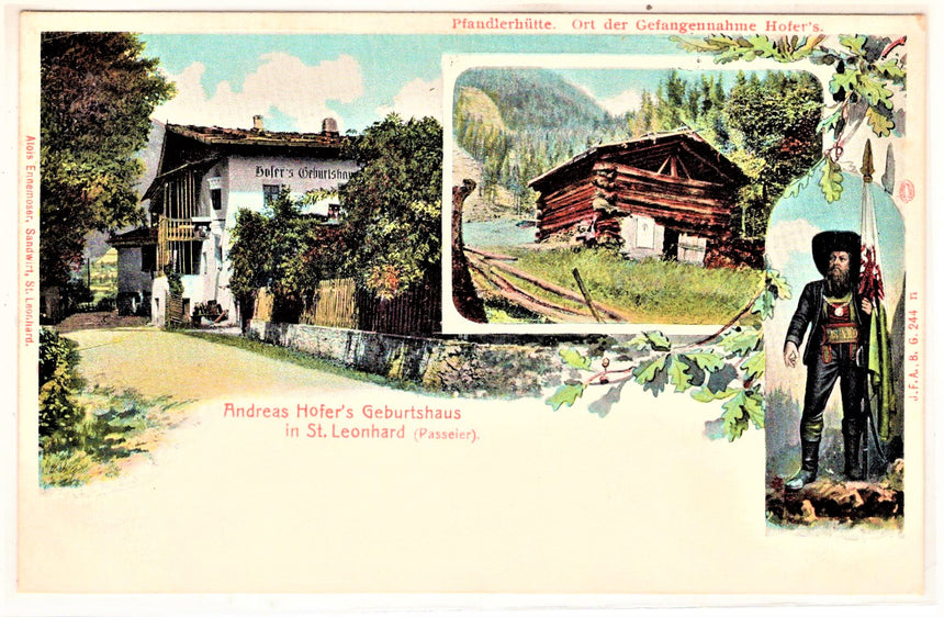 Cartolina antica Casa di Andreas Hofer