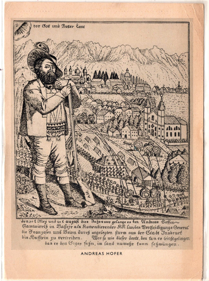 Cartolina antica Cartolina politica Sudtirol - Andreas Hofer