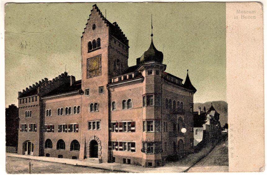 Cartolina antica Bolzano - Il museo civico