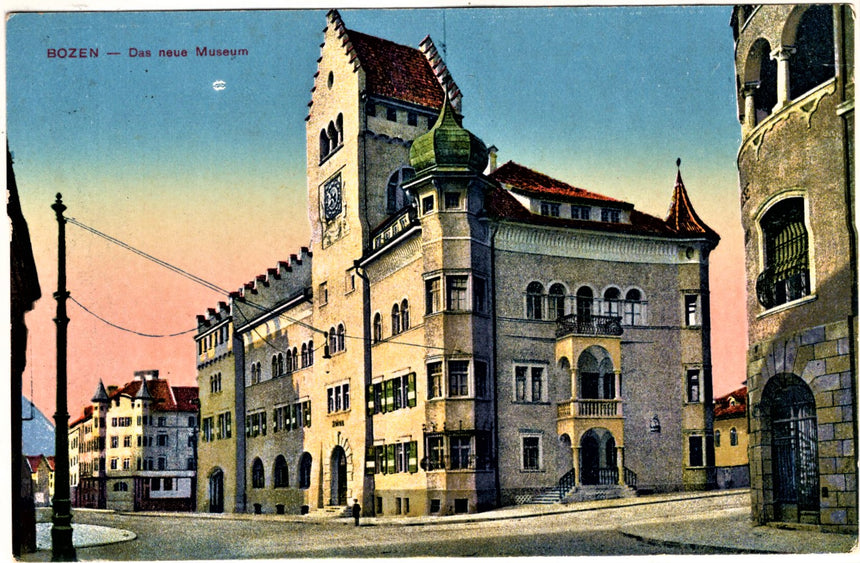 Cartolina antica Bolzano - Il nuovo museo civico