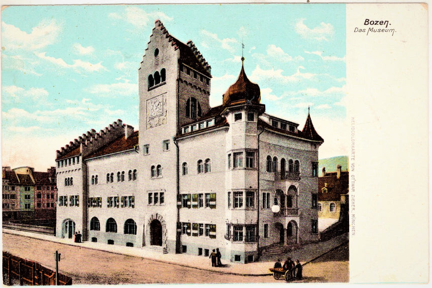 Cartolina antica Bolzano - Il museo civico