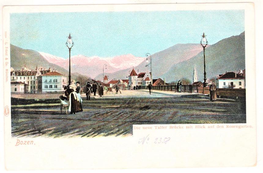 Cartolina antica Bolzano - Ponte Talvera