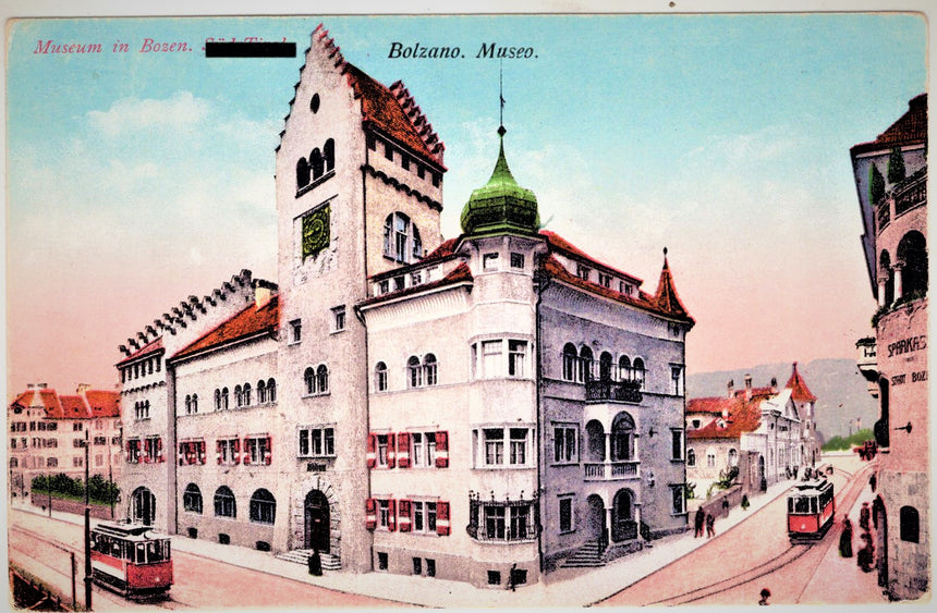 Cartolina antica Bolzano - Il museo civico