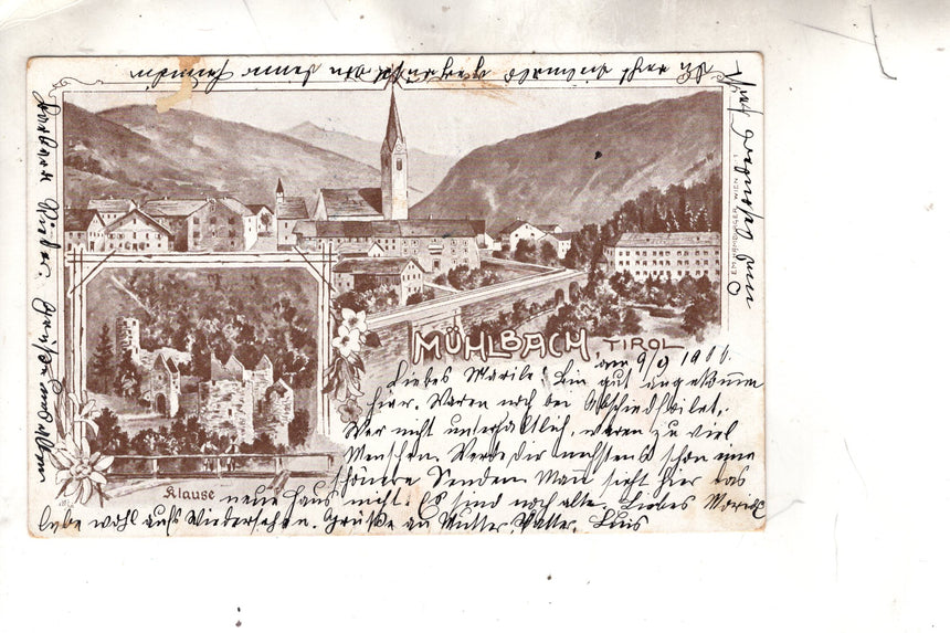 Cartolina antica Mühlbach Tirol