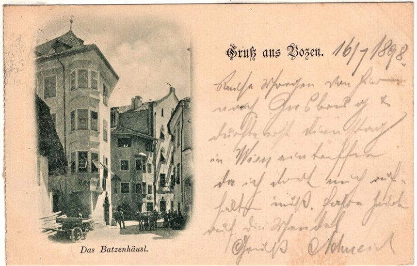 Cartolina antica Batzenhäusl - Bolzano