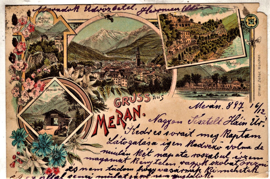 Cartolina antica Gruss aus Meran