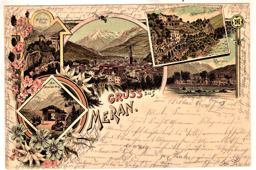 Cartolina antica Gruss aus Meran