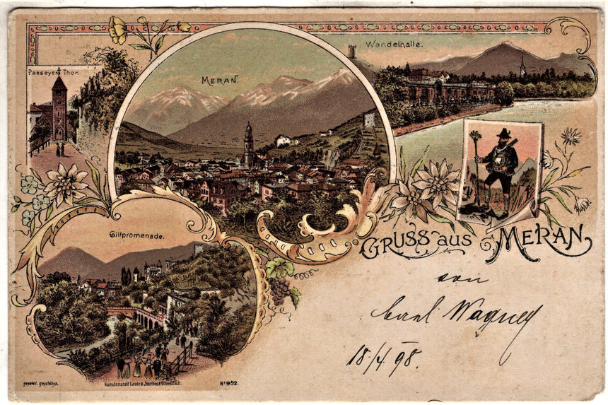 Cartolina antica Gruss aus Meran