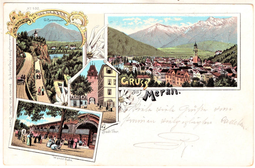 Cartolina antica Gruss aus Meran