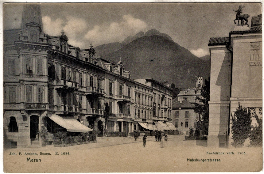 Cartolina antica Meran Habsburgerstrasse