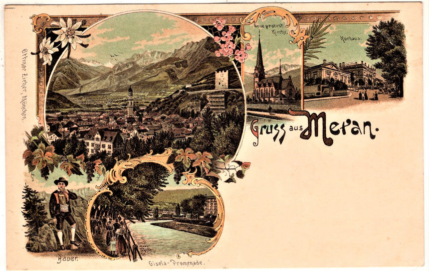 Cartolina antica Gruss aus Meran