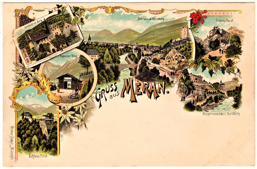 Cartolina antica Gruss aus Meran