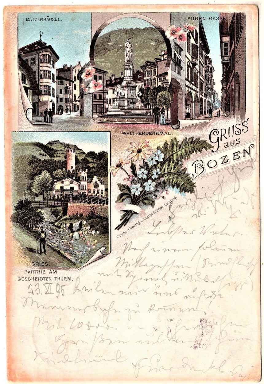 Cartolina antica Gruss aus Bozen