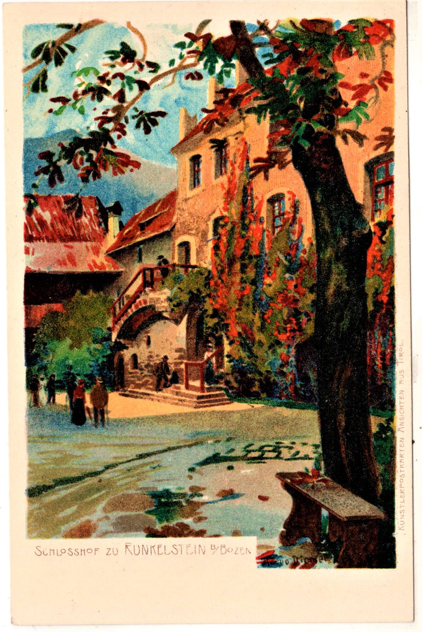 Cartolina antica Schloss Runkelstein Bozen Zeno Diemer