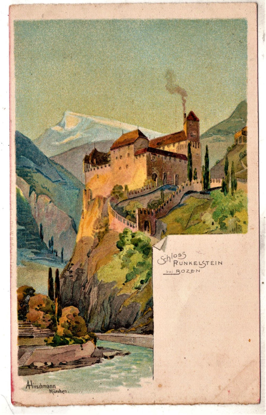 Cartolina antica Bozen Schloss Runkelstein