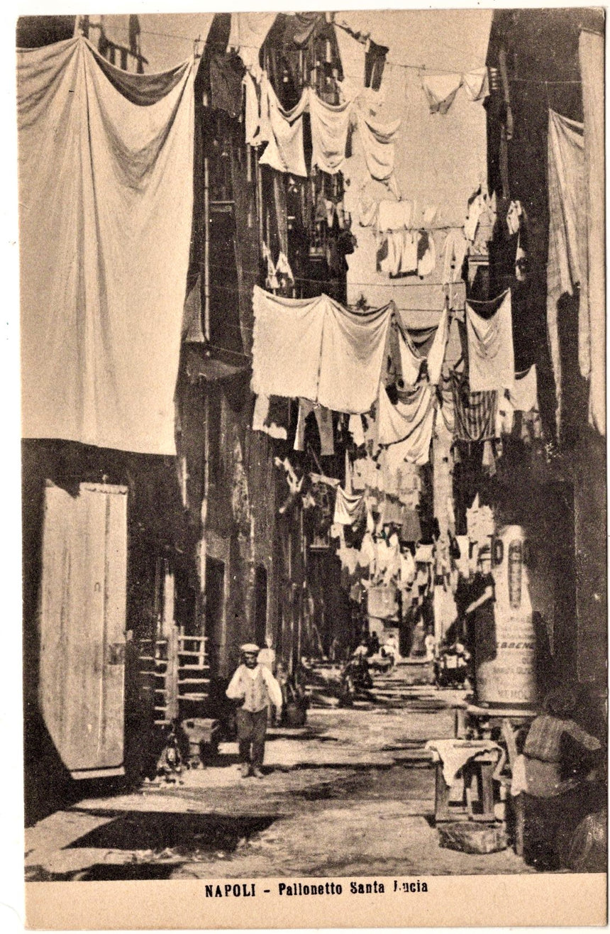 Cartolina antica Napoli Pallonetto Santa Lucia