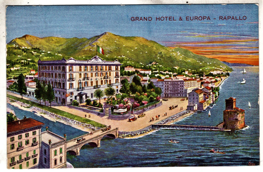 Cartolina antica Rapallo Grand hotel Europa