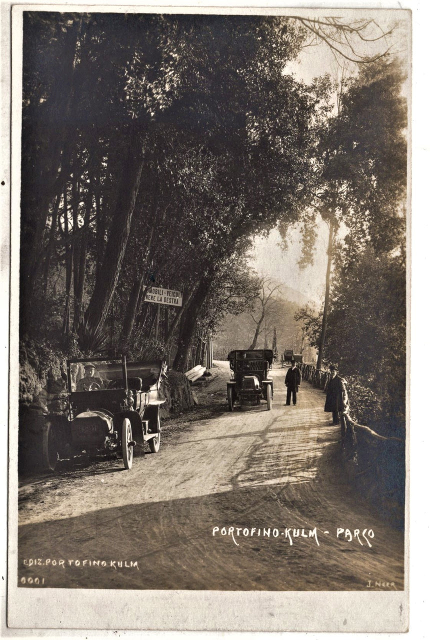 Cartolina antica Portofino Kulm parco foto inizio 1900