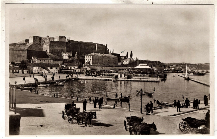 Cartolina antica Corfu il porto