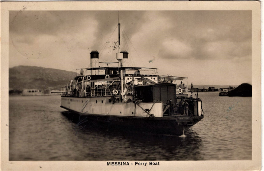 Cartolina antica Messina il Ferry Boat