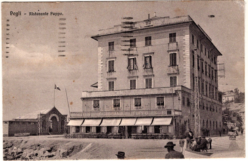Cartolina antica Genova Pegli albergo Puppo