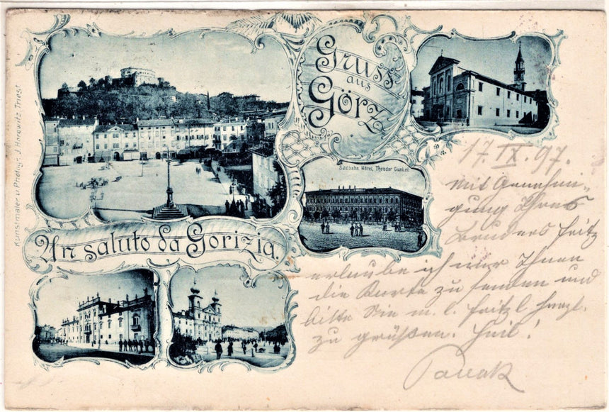 Cartolina antica Gruss aus Gorz un saluto da Gorizia