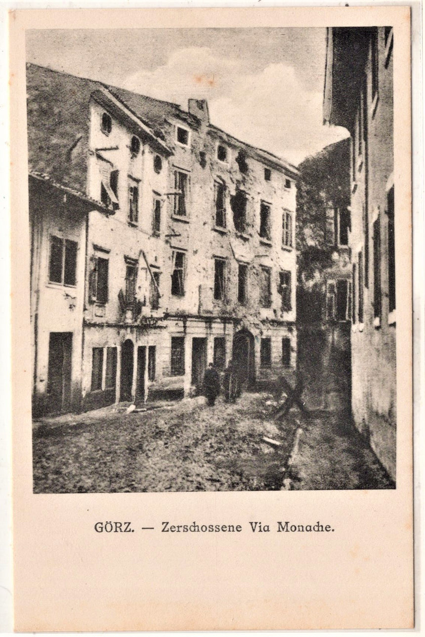 Cartolina antica Gorizia via Monache