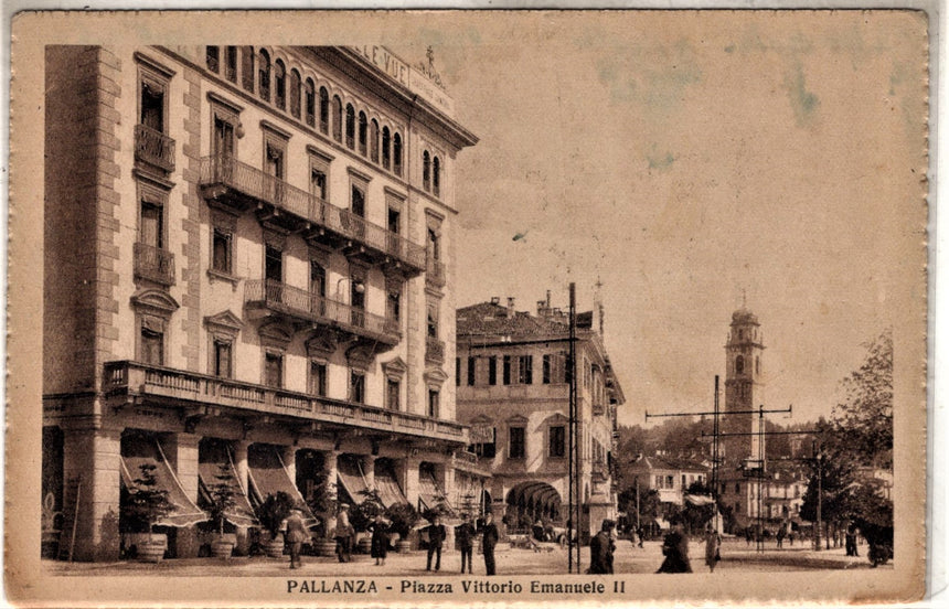 Cartolina antica Pallanza Piazza V.Emanuele II