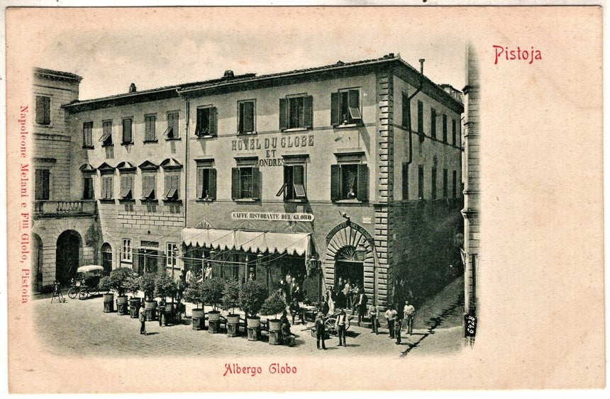 Cartolina antica Pistoia Hotel du Globe