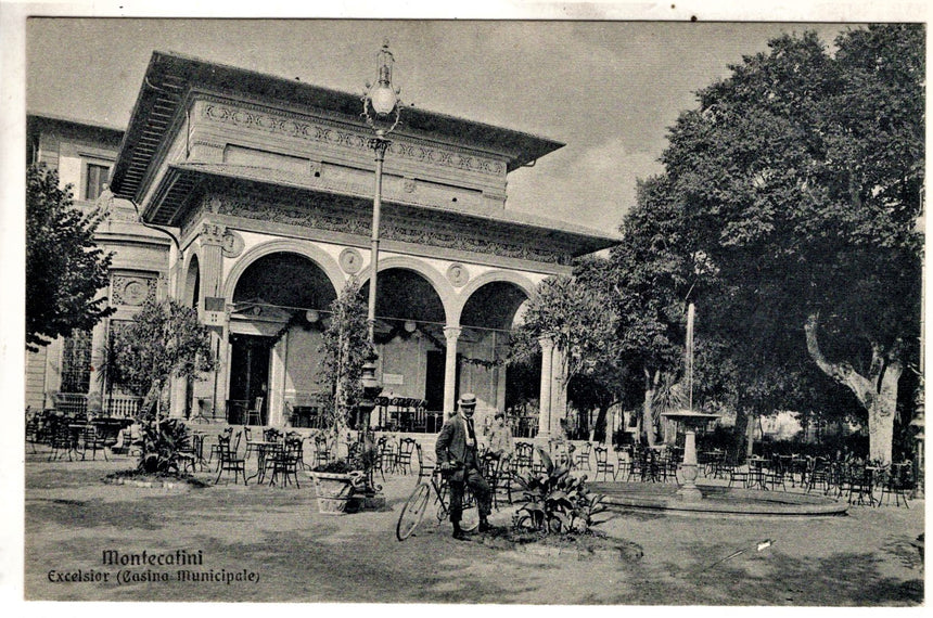 Cartolina antica Montecatini Casina Municipale Excelsior