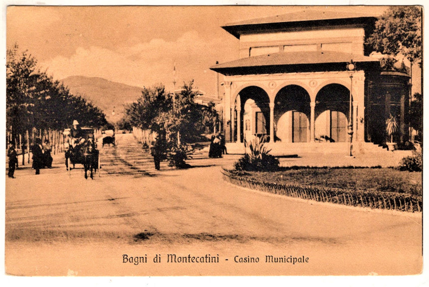Cartolina antica Montecatini Casina Municipale Excelsior