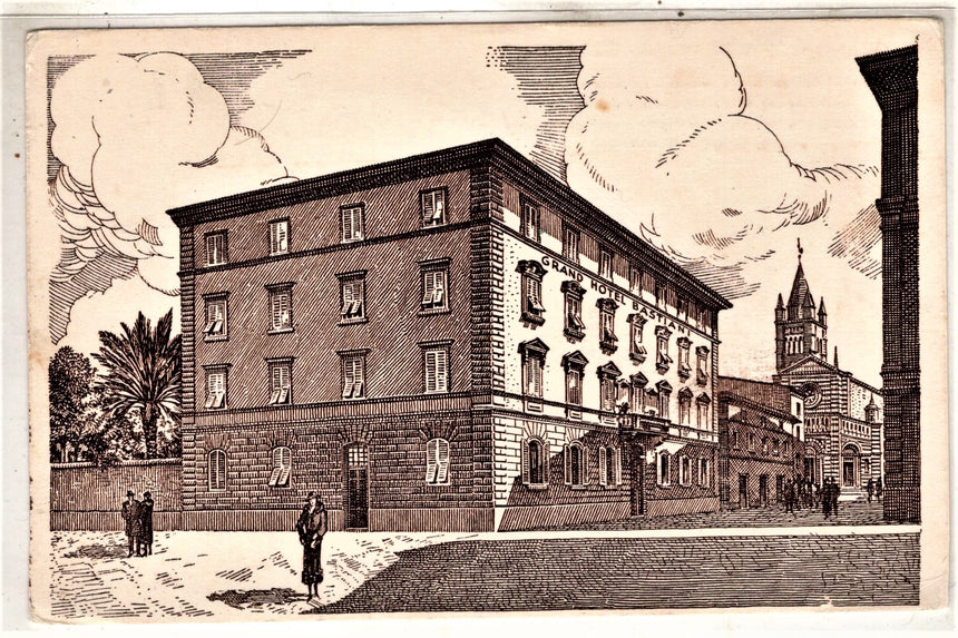 Cartolina antica Grosseto Grand Hotel Bastiani