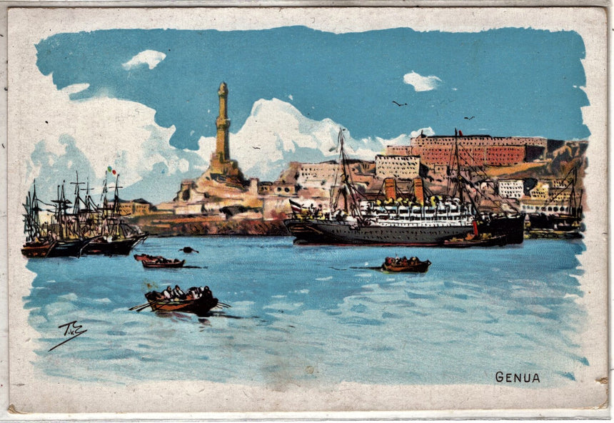 Cartolina antica Genova Norddeutscher Lloyd Bremen