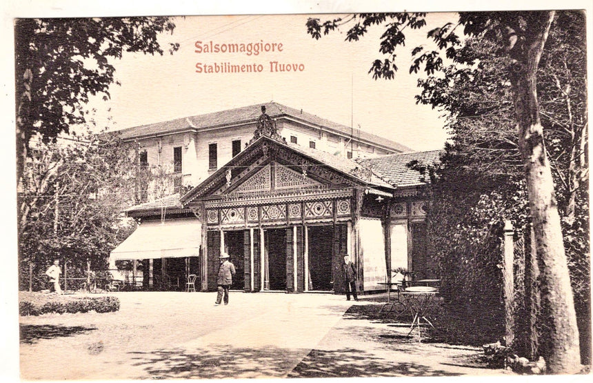 Cartolina antica Parma Salsomaggiore stabilimento nuovo