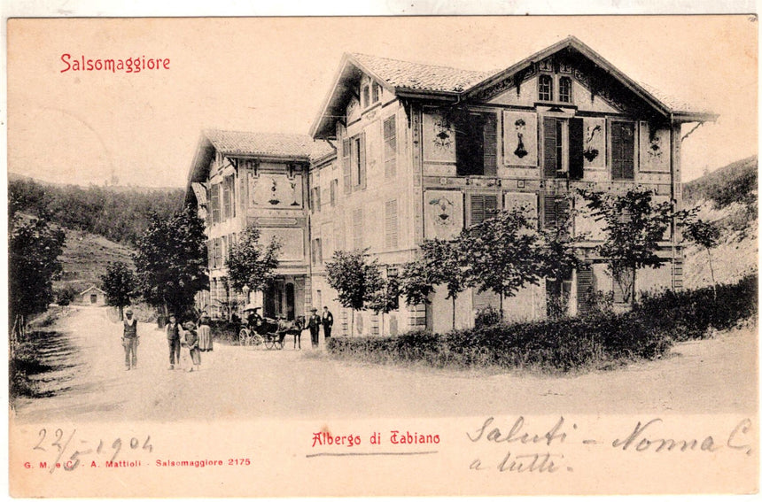 Cartolina antica Parma Salsomaggiore Albergo di Tabiano