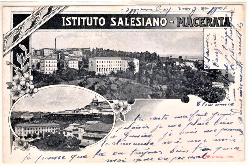 Cartolina antica Macerata Istituto Salesiano