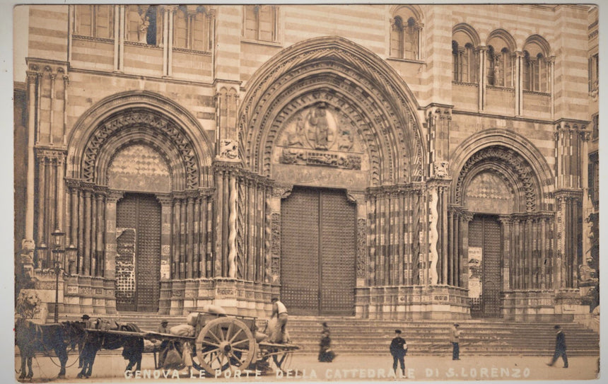 Cartolina antica Genova la cattedrale