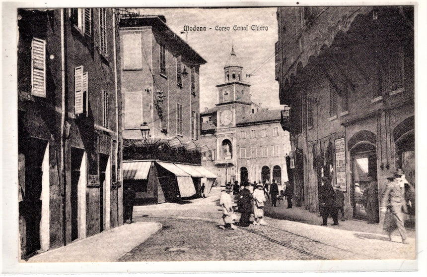 Cartolina antica Modena Corso Canal Chiaro