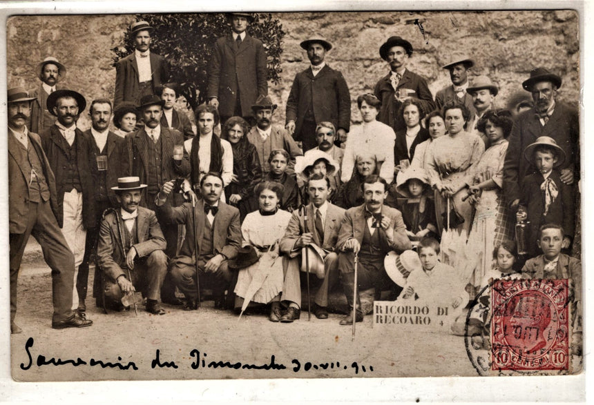 Cartolina antica Recoaro Ricordo spedita per Salonicco