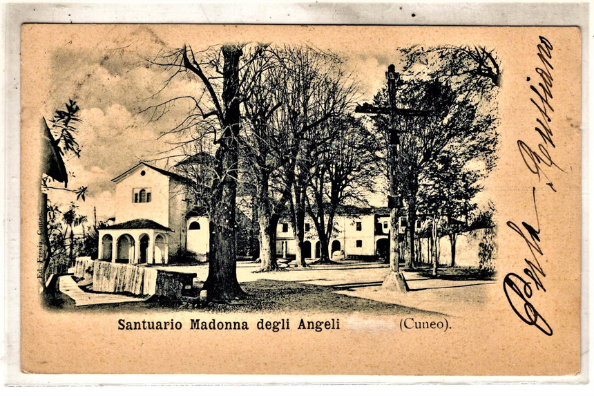 Cartolina antica Cuneo Santuario Madonna degli Angeli