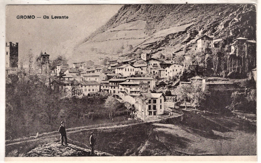 Cartolina antica Bergamo Gromo da levante