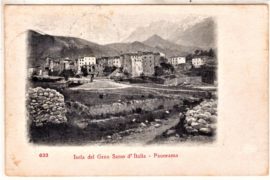 Cartolina antica Isola del Gran Sasso d Italia