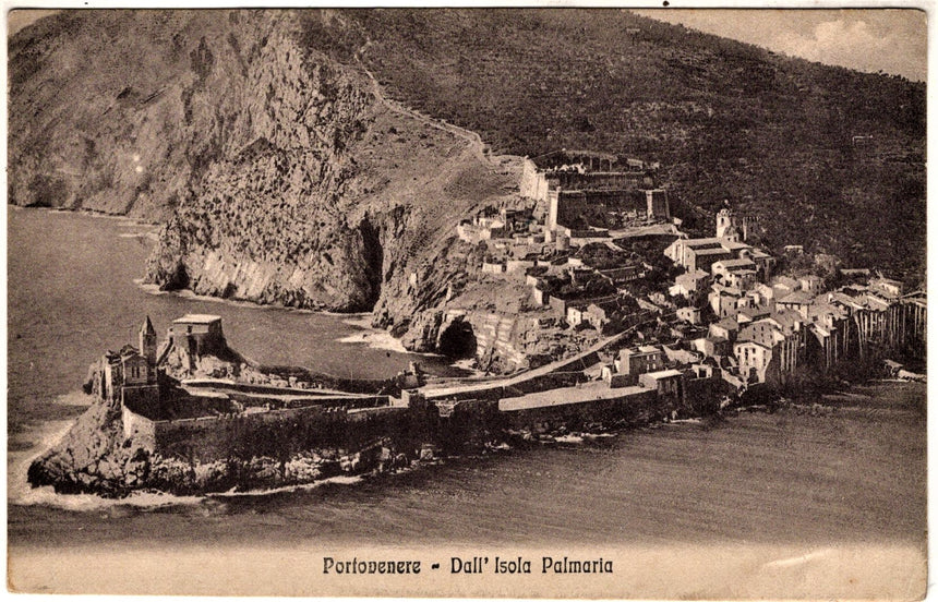 Cartolina antica Portovenere dall isola Palmaria