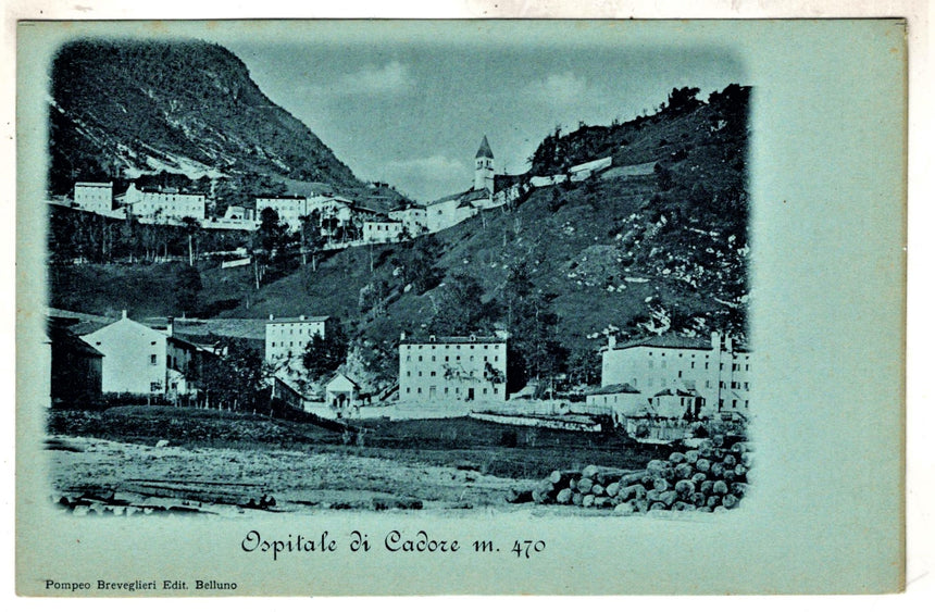 Cartolina antica Ospitale di Cadore