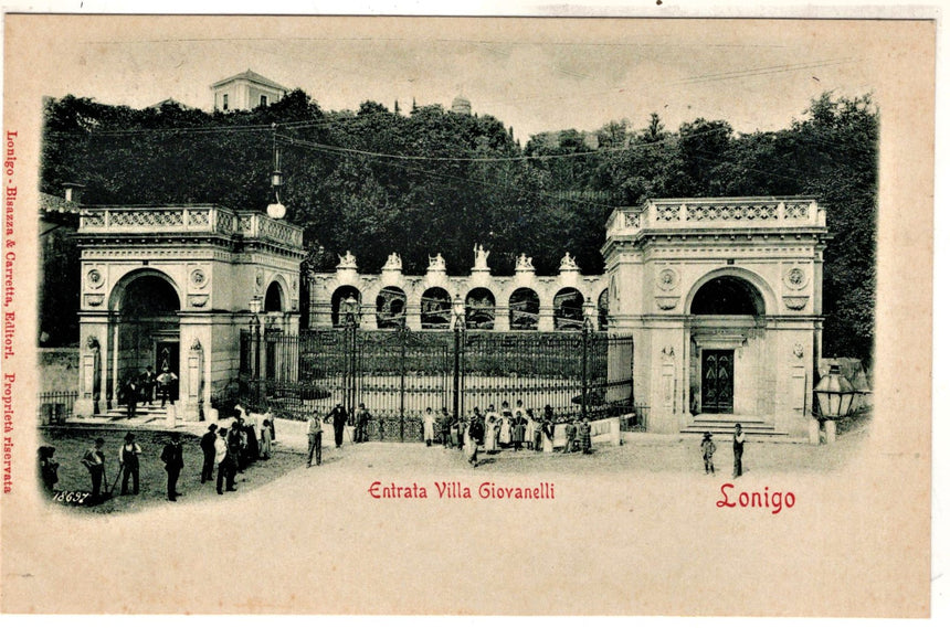 Cartolina antica Lonigo villa Giovanelli