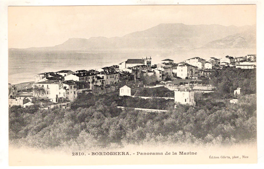 Cartolina antica Bordighera panorama